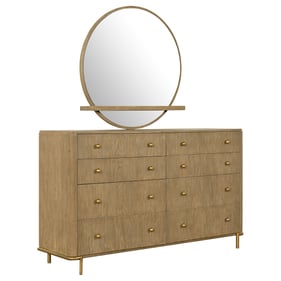 Coaster Furniture Arini Sand Wash 8 Drawers Dresser And Mirror