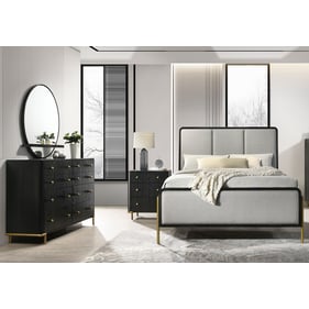 Coaster Furniture Arini Black Grey 4pc Bedroom Set with Queen Bed