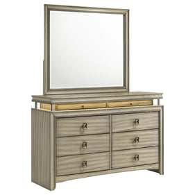 Coaster Furniture Giselle Brown Dresser And Mirror