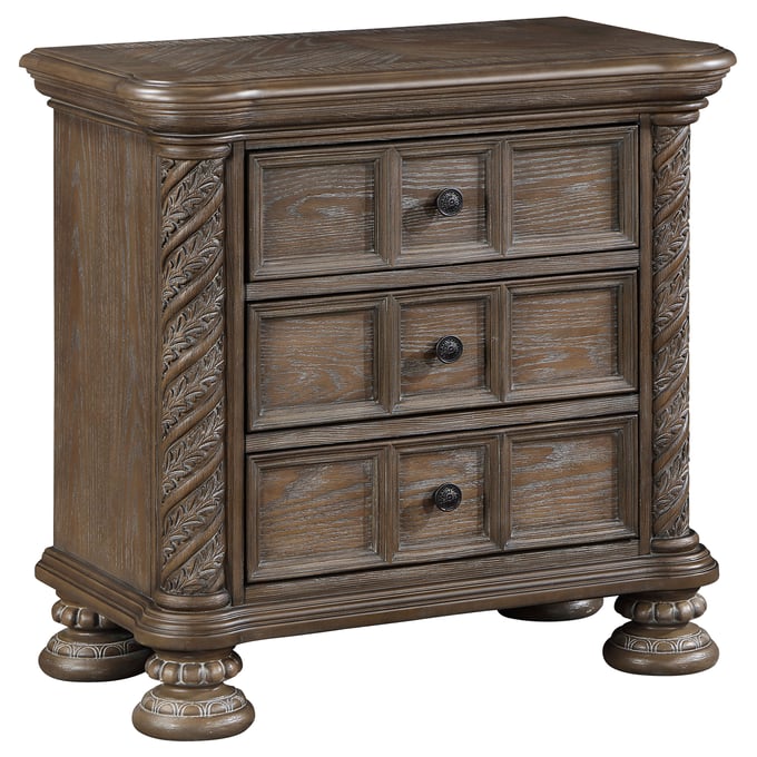 Coaster Furniture Emmett Walnut 3 Drawers Nightstand CST-224442