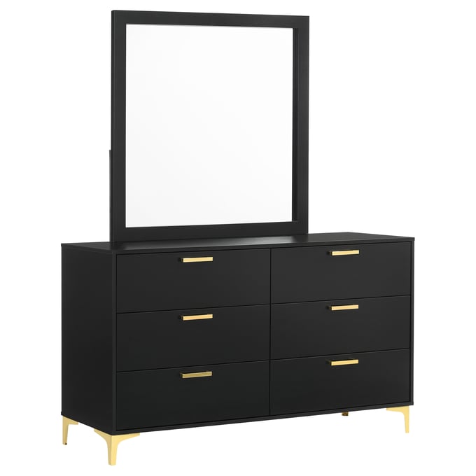 Coaster Furniture Kendall Black 6 Drawers Dresser And Mirror CST-224453M