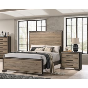 Coaster Furniture Baker Brown Light Taupe 2pc Queen Panel Bedroom Set