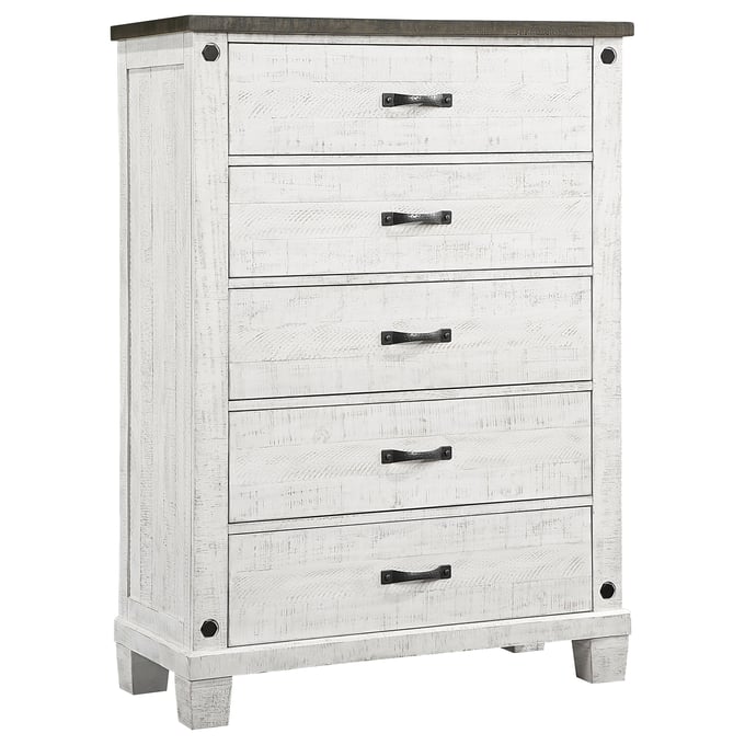 Coaster Furniture Lilith Grey White 5 Drawers Chest CST-224475