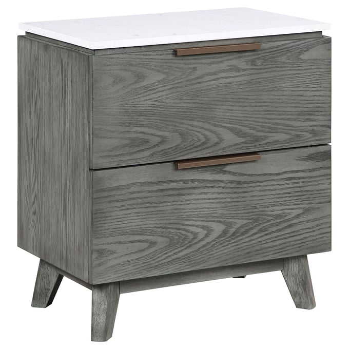 Coaster Furniture Nathan White Grey 2 Drawers Nightstand CST-224602