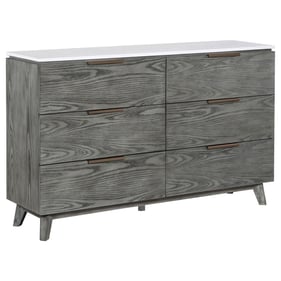 Coaster Furniture Nathan White Grey 6 Drawers Dresser