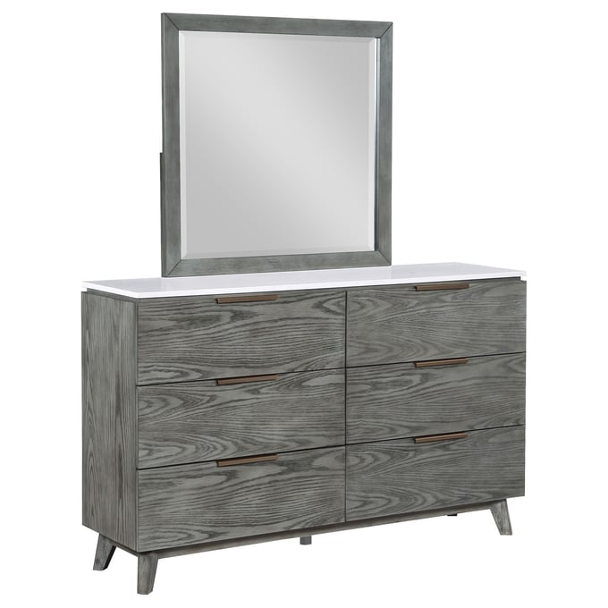 Coaster Furniture Nathan Grey Dresser and Mirror CST-224603M