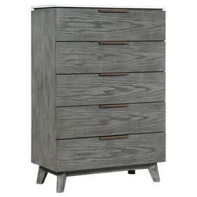 Coaster Furniture Nathan White Grey 5 Drawers Chest