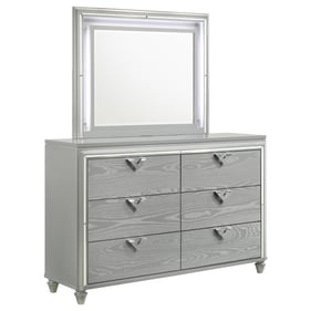 Coaster Furniture Veronica Silver Dresser And Mirror