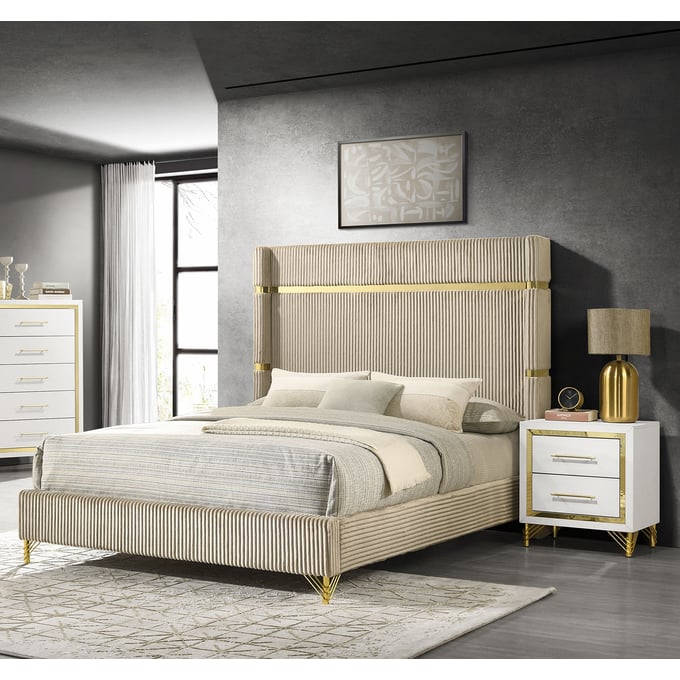 Coaster Furniture Lucia Brown 2pc Bedroom Set with Queen Bed CST-224731-BR-S1