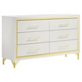 Lucia 6-drawer Bedroom Dresser White