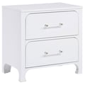 Anastasia 2-drawer Nightstand Bedside Table Pearl White