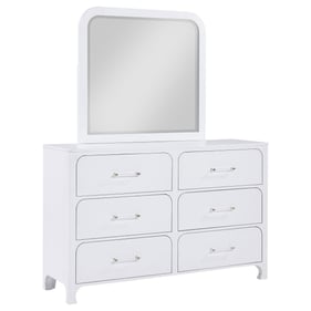 Coaster Furniture Anastasia White Dresser and Mirror