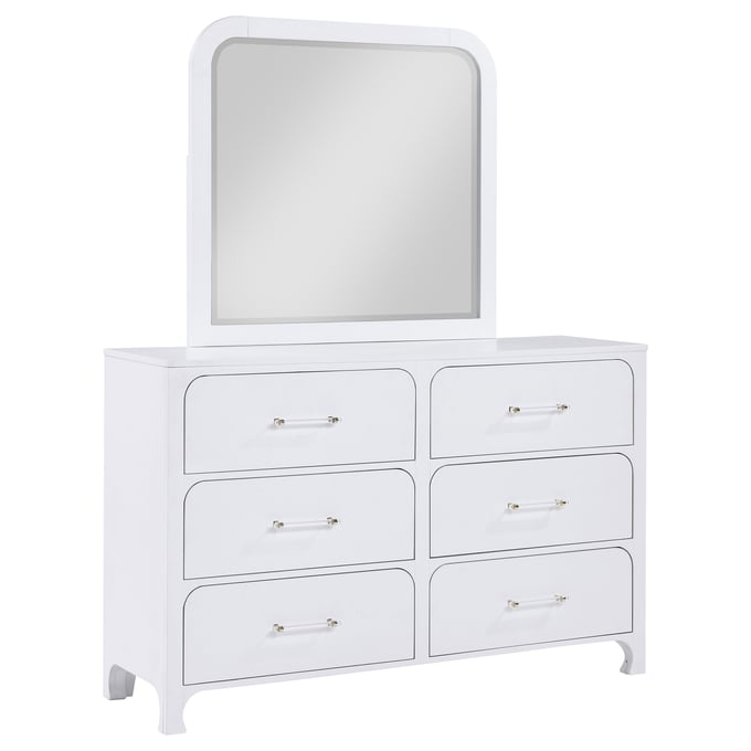 Coaster Furniture Anastasia White Dresser and Mirror CST-224753M