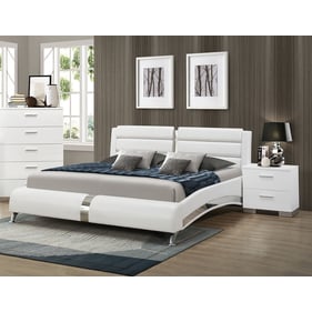 Coaster Furniture Jeremaine White 2pc King Platform Bedroom Set