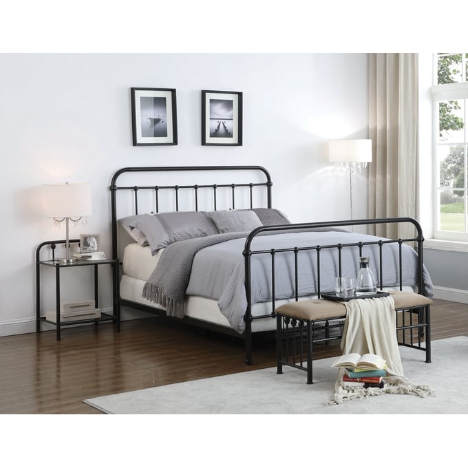 Coaster Furniture Livingston Dark Bronze 2pc Cal King Bedroom Set CST-300399-KW-BR-S5