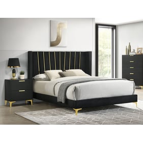 Coaster Furniture Kendall Black 2pc Bedroom Set With King Bed