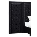 Hailey Tufted Upholstered Wall Bed Panel Black