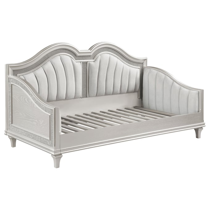 Coaster Furniture Evangeline Silver Ivory Upholstered Twin Daybed CST-360121