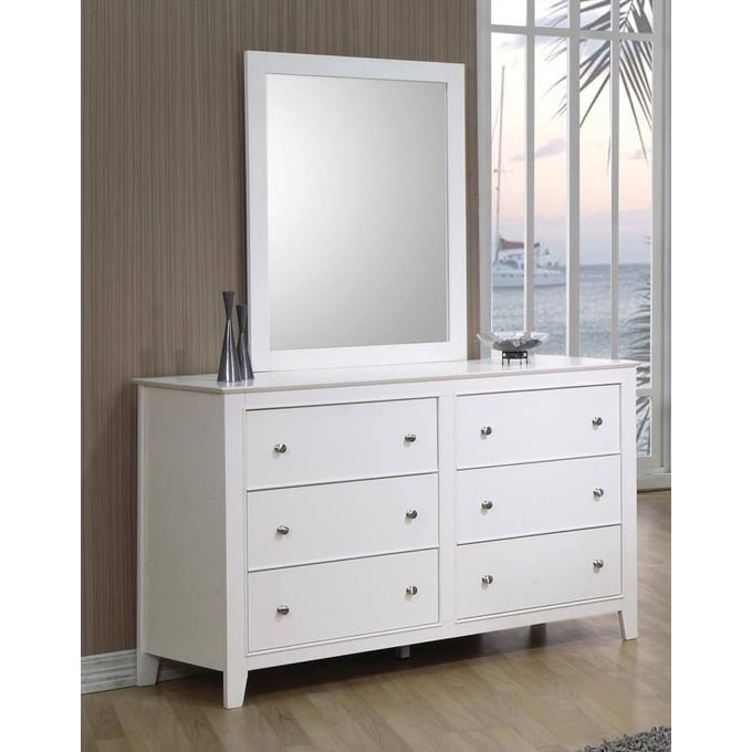 Coaster Furniture Selena Buttermilk Dresser and Mirror CST-400233M