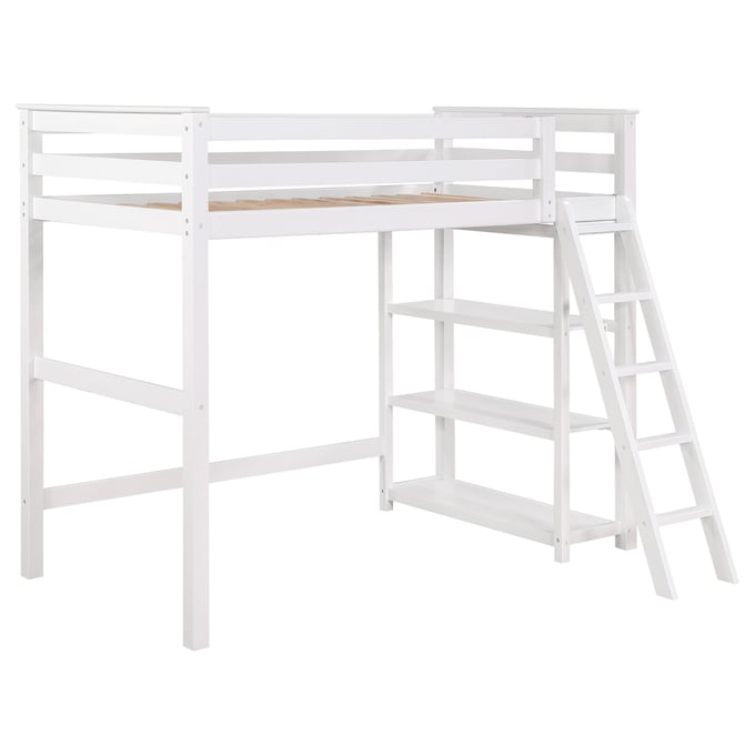 Coaster Furniture Anica White 3 Shelf Twin Loft Bed CST-460089