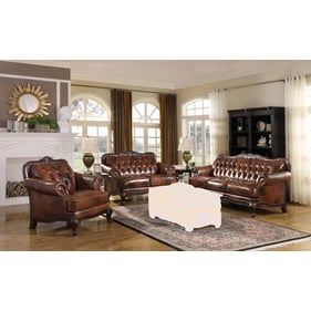 Coaster Furniture Victoria Tri Tone Brown 3pc Living Room Set