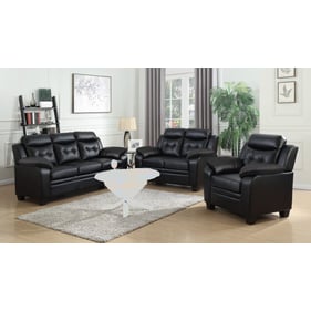 Coaster Furniture Finley Black 3pc Living Room Set