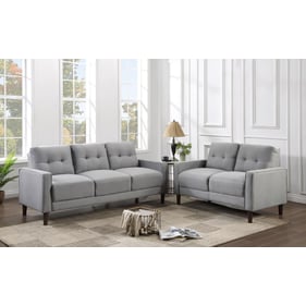 Coaster Furniture Bowen Grey Upholstered 2pc Living Room Set