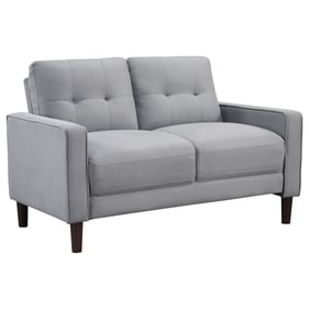 Coaster Furniture Bowen Grey Upholstered Track Arms Tufted Loveseat