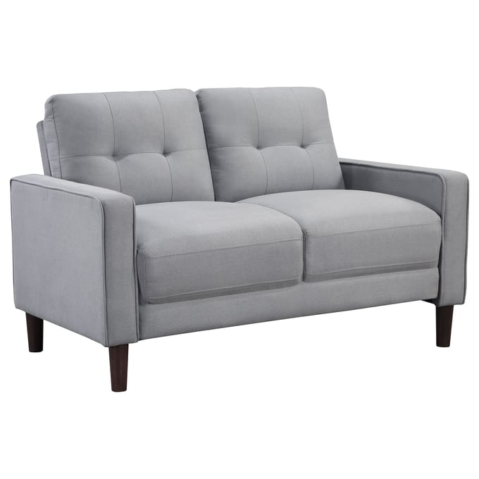 Coaster Furniture Bowen Grey Upholstered Track Arms Tufted Loveseat CST-506782