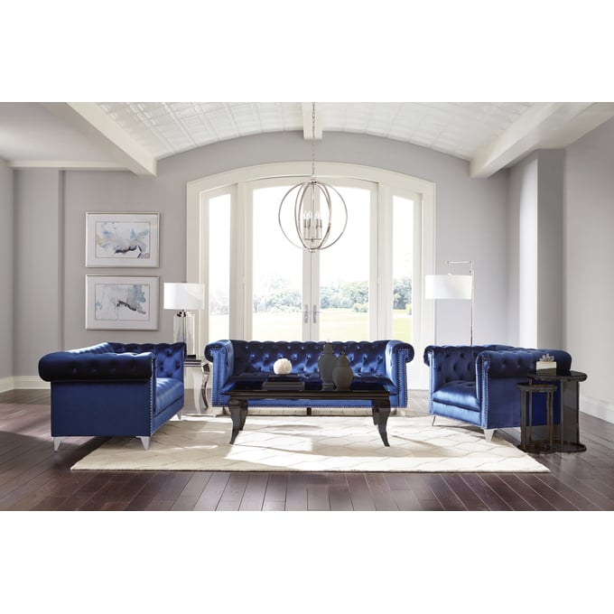 Coaster Furniture Bleker Blue 3pc Living Room Set CST-50948-LR-S1