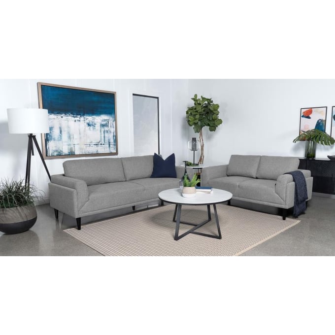 Coaster Furniture Rilynn Grey Upholstered Arms 2pc Living Room Set CST-50952-LR-S4