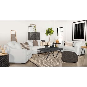 Coaster Furniture Ashlyn White Sloped Arms 3pc Living Room Set