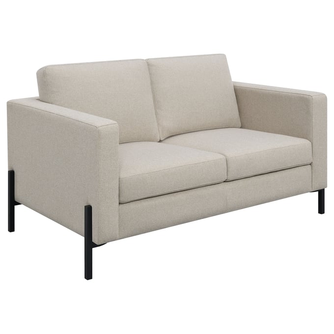 Coaster Furniture Tilly Oatmeal Upholstered Arms Loveseat CST-509902