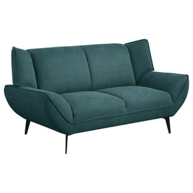 Coaster Furniture Acton Teal Blue Arm Loveseat