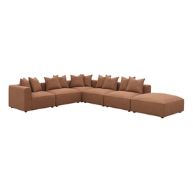 Coaster Furniture Jennifer Terracotta 6pc Modular Sectional