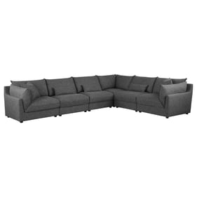 Coaster Furniture Sasha Barely Black 6pc Modular Sectional