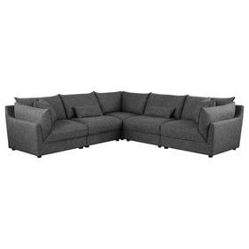 Coaster Furniture Sasha Barely Black 5pc Modular Sectional Sofa