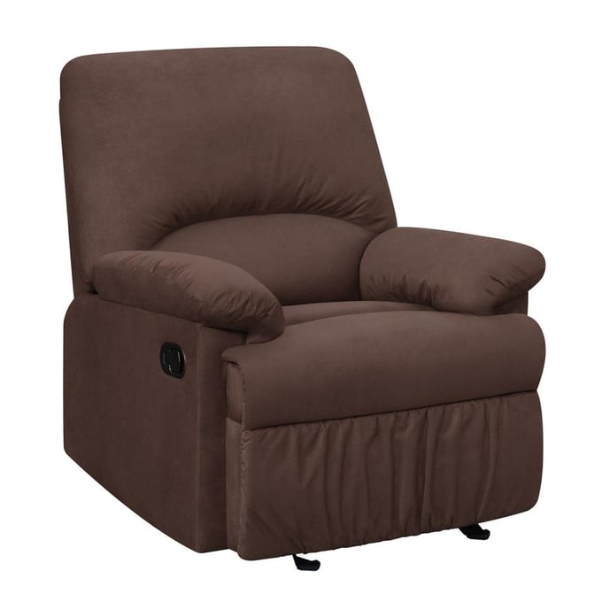 Coaster Furniture Chocolate Fabric Glider Recliner CST-600266G