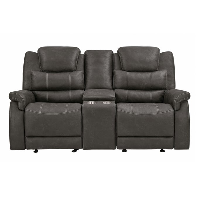 Coaster Furniture Wyatt Grey Fabric Glider Loveseat CST-602452