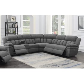 Coaster Furniture Bahrain Charcoal 6pc Power Sectional