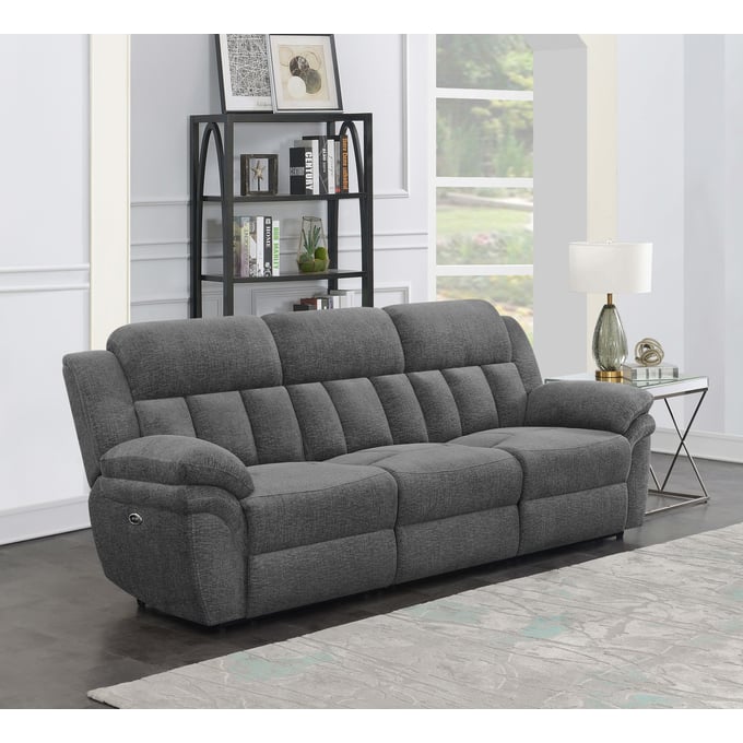 Coaster Furniture Bahrain Charcoal Upholstered Power Sofa CST-609541P