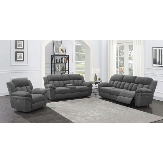 Coaster Furniture Bahrain Charcoal 3pc Power Living Room Set CST-60954-LR-SET