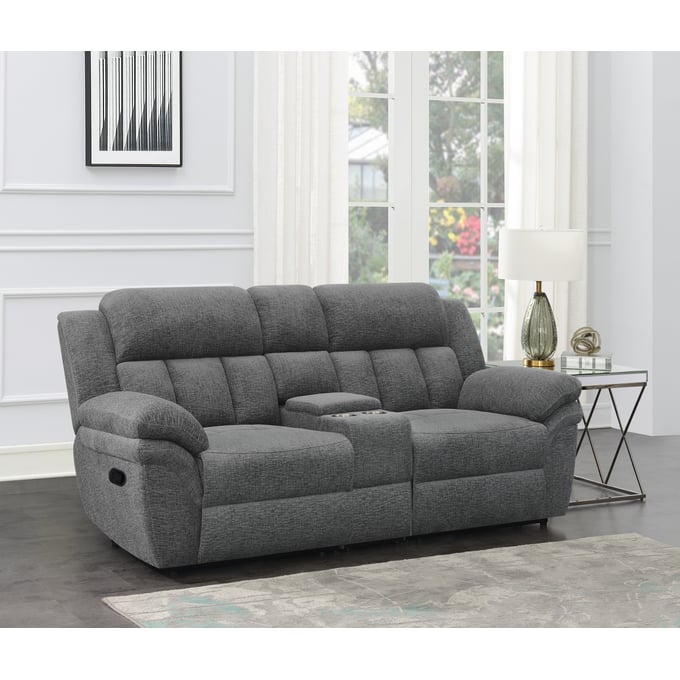 Coaster Furniture Bahrain Charcoal Motion Loveseat CST-609542