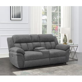 Coaster Furniture Bahrain Charcoal Power Loveseat with Console