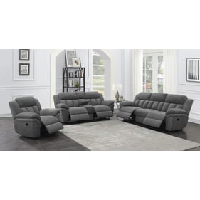 Coaster Furniture Bahrain Charcoal Motion 3pc Living Room Set