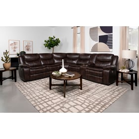 Coaster Furniture Sycamore Brown 3pc Power Sectional