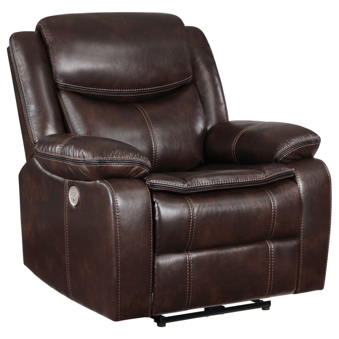 Coaster Furniture Sycamore Brown Power Recliner CST-610193P