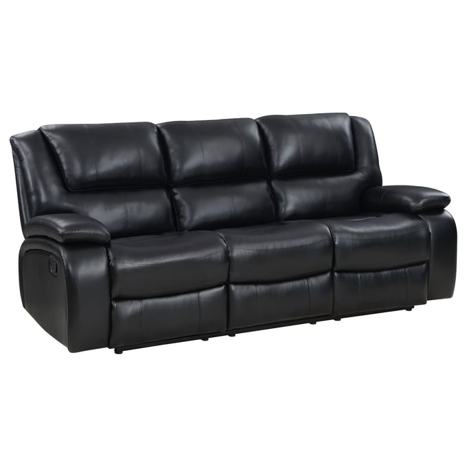 Coaster Furniture Camila Black Reclining Sofa CST-610244