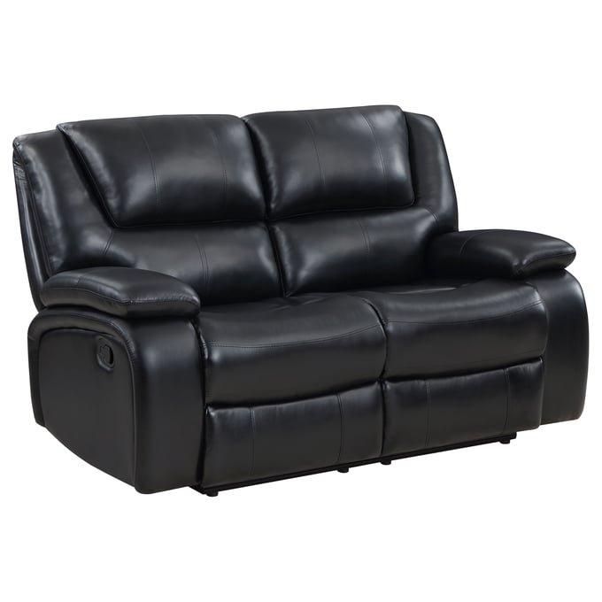 Coaster Furniture Camila Black Reclining Loveseat CST-610245