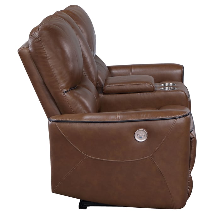 Coaster Furniture Greenfield Brown Power Loveseat CST-610265P